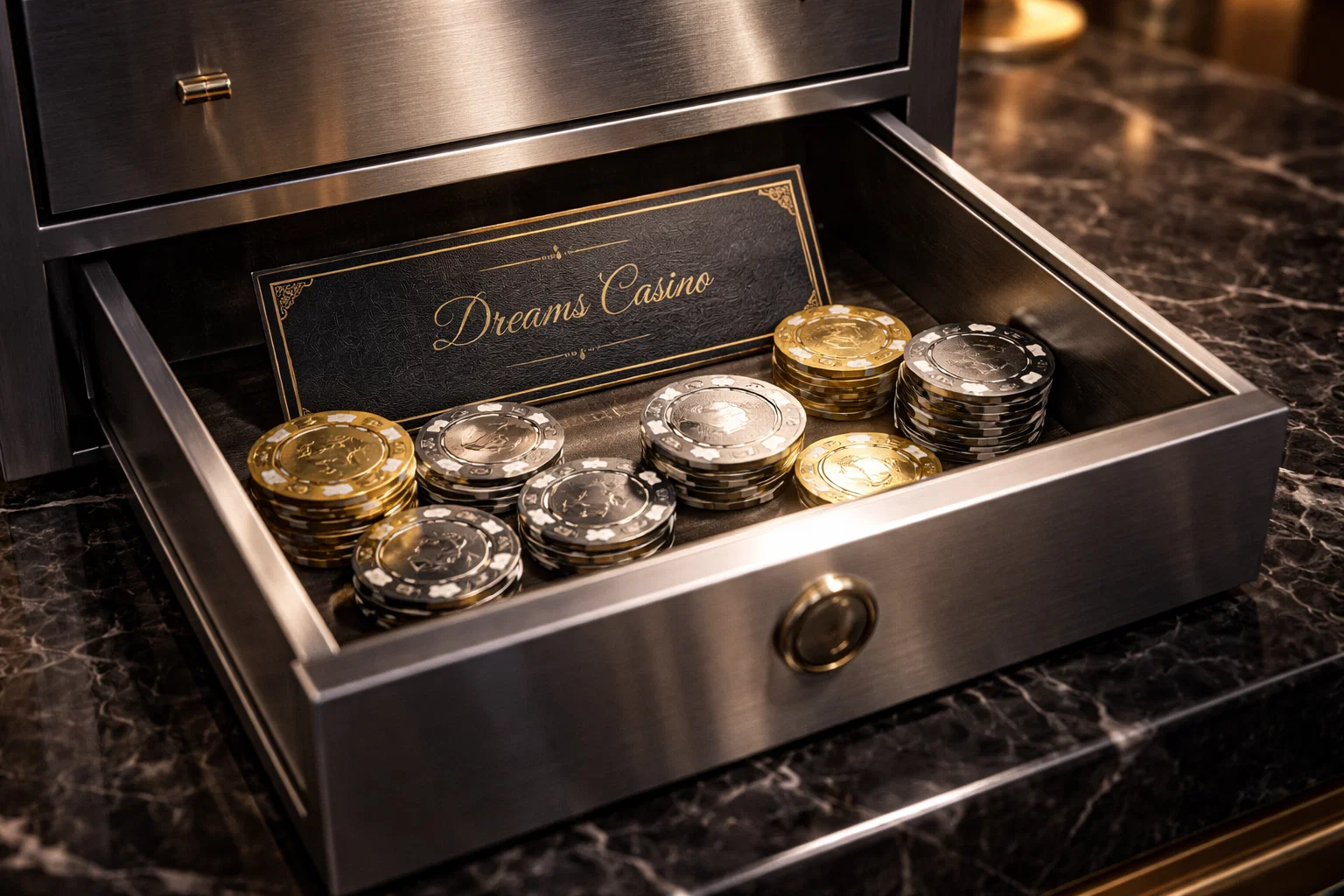 Fantasy casino interior, exciting Dreams Casino games